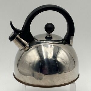 Copco Whistling Tea Water Kettle Teapot Stainless Steel Copper Bottom 2004